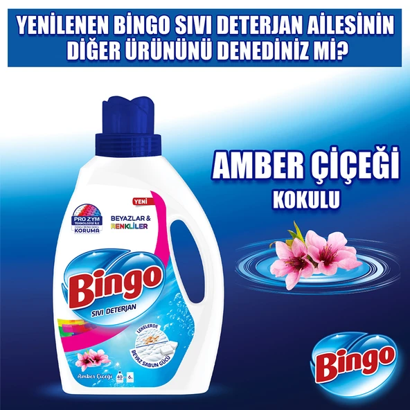 Bingo Sıvı Performans Çamaşır Deterjanı Beyaz Sabun 2600 ml 3lü - 6