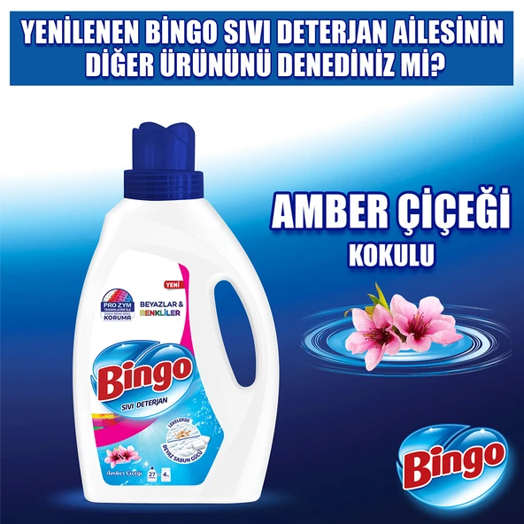 Bingo Sıvı Performans Çamaşır Deterjanı Beyaz Sabun 1755 ml 3lü - 6