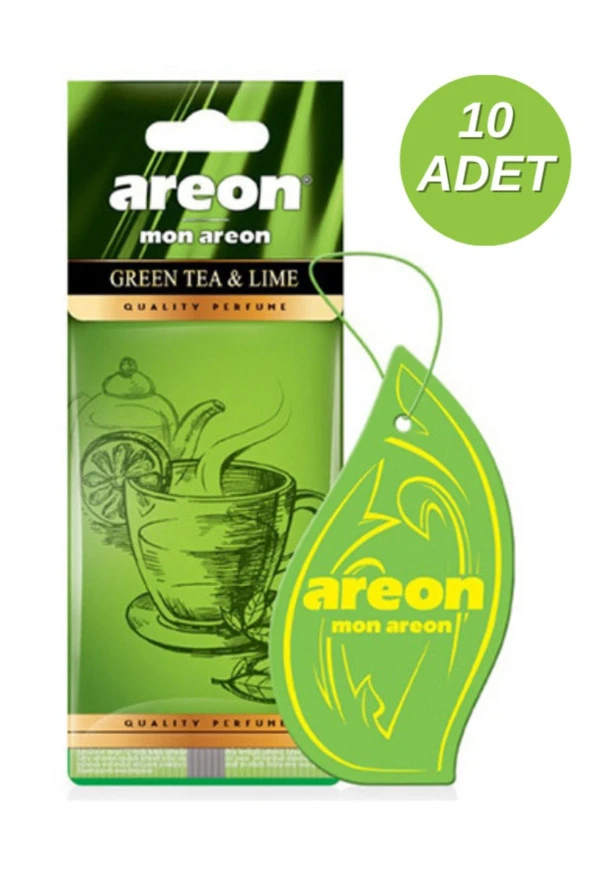 Areon Mon Green Tea Lime Oto Araç Kokusu 10'lu