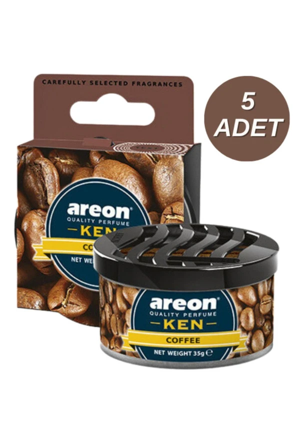 Areon Ken Coffee Bardaklık Oto Araç Kokusu 5'li