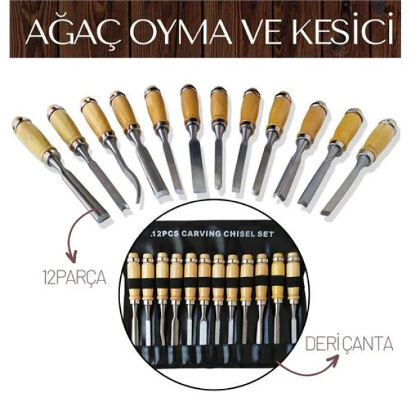 TransForMacion Elena 12 Parça Çantalı Ağaç Oyma ve Kesici Set 715248