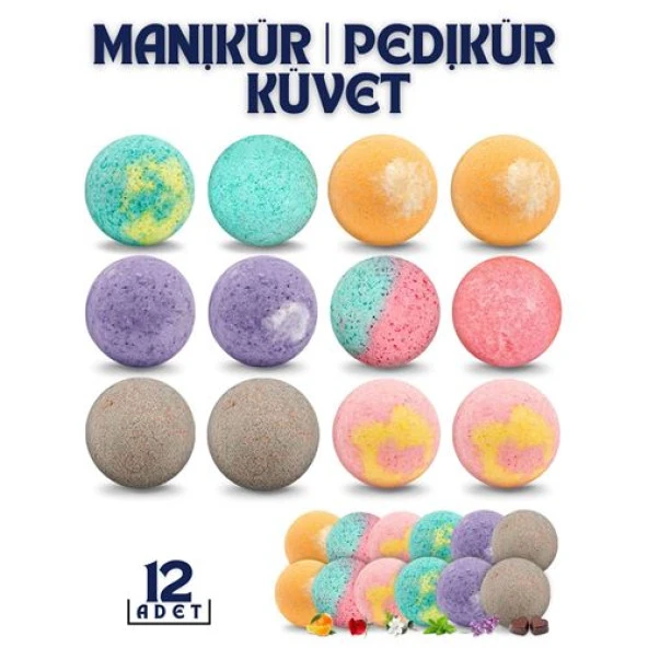 TransForMacion 12 ADET Pedikür Manikür Banyo Bombası Topu 717653