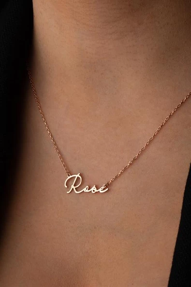 Kadın 925 Ayar Gümüş İsim Kolye