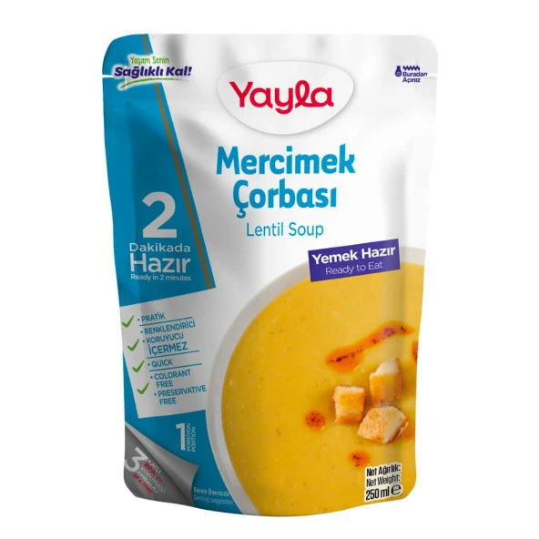 YAYLA MERCİMEK ÇORBASI 250 GR