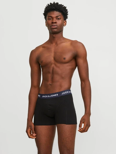 JACK JONES Solıd Erkek Pamuklu 5 li Boxer 12254366 - 3