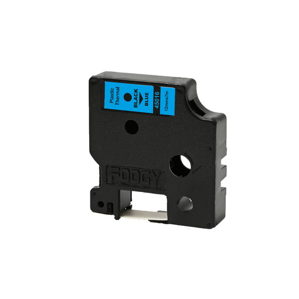 Foogy Dymo D1 Muadili Etiket Plastik Mavi - 12 mm x 7 mt - 45016 - Eko Paket 5 li - 4