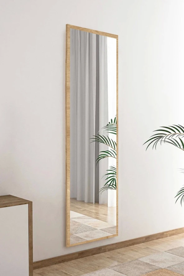 Nysamo 50x150 Cm Meşe Boy Ayna Antre Koridor Konsol Duvar Salon Banyo Wc Ofis Çocuk Yatak Odası Boy Aynası - 2