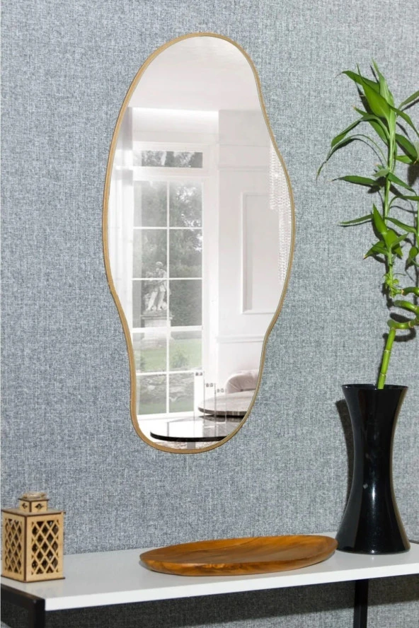 Nysamo Asimetrik 40x70 Dekoratif Ayna, Konsol Aynası, Hol Aynası, Wc Aynası, Dresuar Aynası - Resim 2