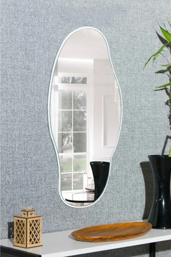 Nysamo Asimetrik 40x70 Dekoratif Ayna, Konsol Aynası, Hol Aynası, Wc Aynası, Dresuar Aynası - 2