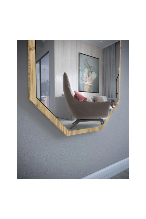 Nysamo Safir Meşe 6 gen Dekoratif Boy Aynası 40x120 cm - Resim 3