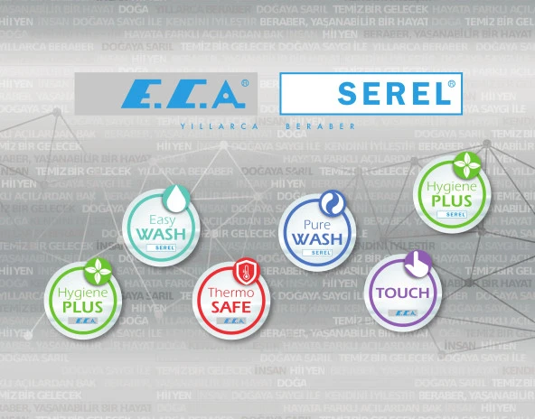 ECA Luna Banyo Bataryası + ECA Fırat Mafsallı Duş Seti Banyo Üst Takımı - 5