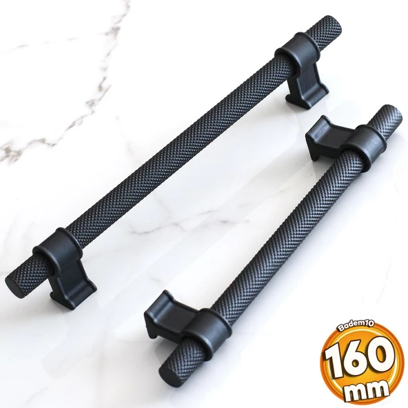 Hisar Siyah Metal Kulp 160 mm-16 cm Mobilya Çekmece Mutfak Dolabı Dolap Kulpları Kulbu Kulpu - 3