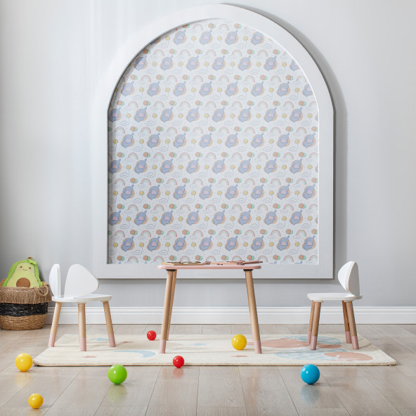 Buzkids Çocuk Masası Oyun Etkinlik Masası Pembe Beyaz Tavşan - Ayna Hediye - 2