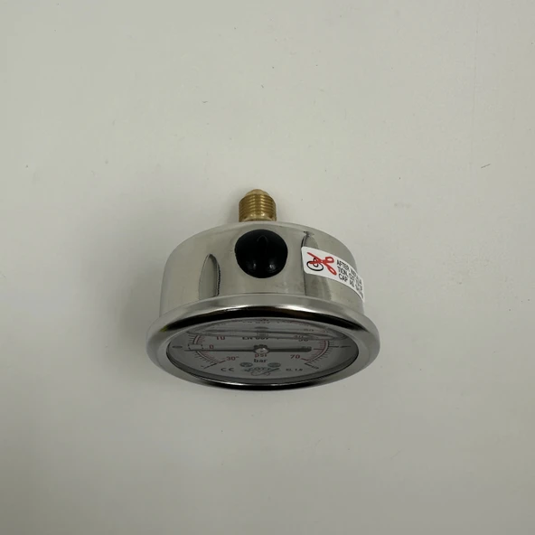 Manometre Gliserinli Arka Çıkışlı Q63 - 0 - 1 + 5 Bar 1/4 - Resim 2