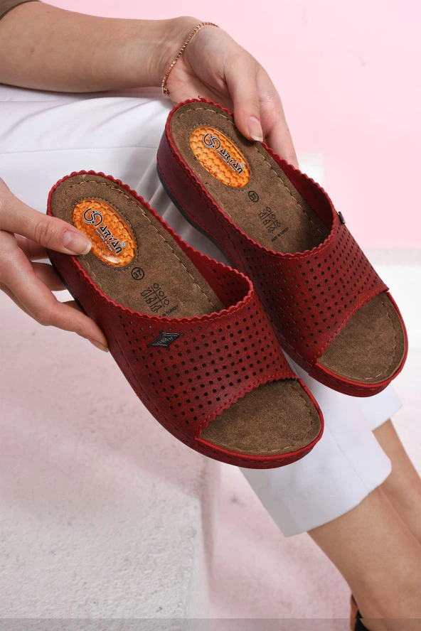 Albishoes Kadın Jelli Topuk Hafif Rahat Yumuşak Taban Anatomik Hafif Topuk 4 cm Günlük Kadın Terlik - 3