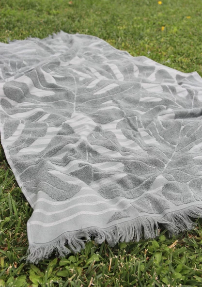 %100 Pamuk Jakarlı Desenli 90x160 cm Plaj Havlusu Baveno - 3