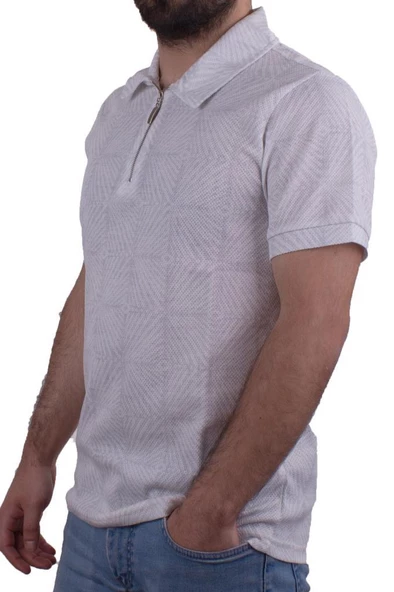 Twister Jeans 2276 Gri Polo Yaka Erkek T-Shirt - Resim 3