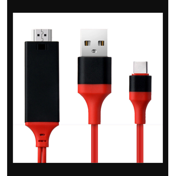 QASUL 4K Tip-C USB C - HDMI 1080 P TV 2 METRE  HDTV Kablosu - 5