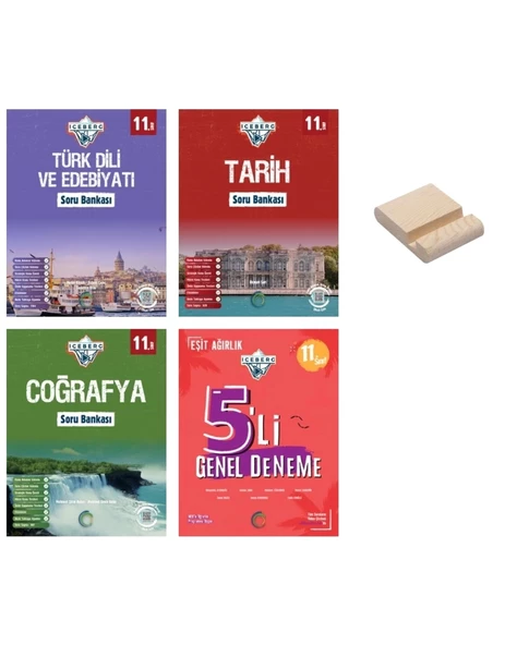 11. Sınıf Iceberg Soru Bankası 4lü Set Edebiyat Tarih Coğrafya ve Eşit Ağırlık Deneme