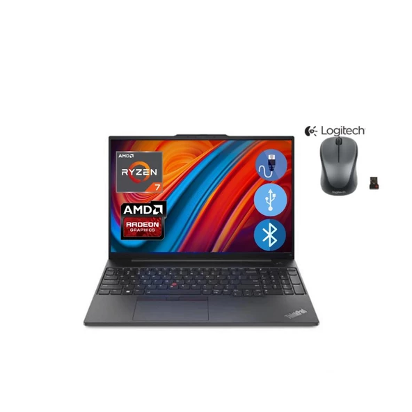 Lenovo E16 Thınkpad 21JT0017TX ATL65 RYZEN7-7730U 8GB 256GB M.2 SSD 16" WİN11 PRO Notebook+ MOUSE