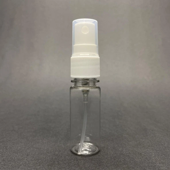 15 cc Sert Plastik Şişe - Beyaz Spreyli Pet Şişesi - 15 ml Plastik Şişe  x 10 Adet ürün görseli