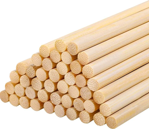 Ahşap Bambu Maket Patates Kızartma Çubuğu Çöp Şiş - Boy : 35 Cm./ En : 5 mm. - 100 Adetlik 1 Paket