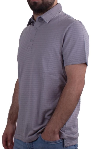 Twister Jeans 2214 Gri Polo Yaka Erkek T-Shirt - Resim 3