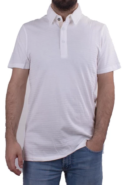 Twister Jeans 2214 Ekru Polo Yaka Erkek T-Shirt - 2