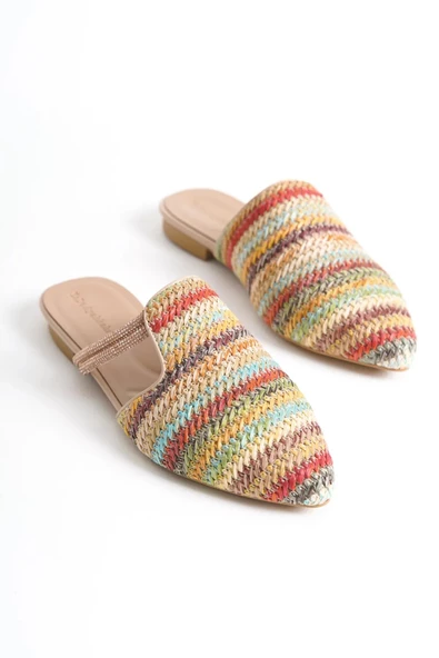 Park Moda K557 Kadın Hasır Taş Detay Terlik - 6