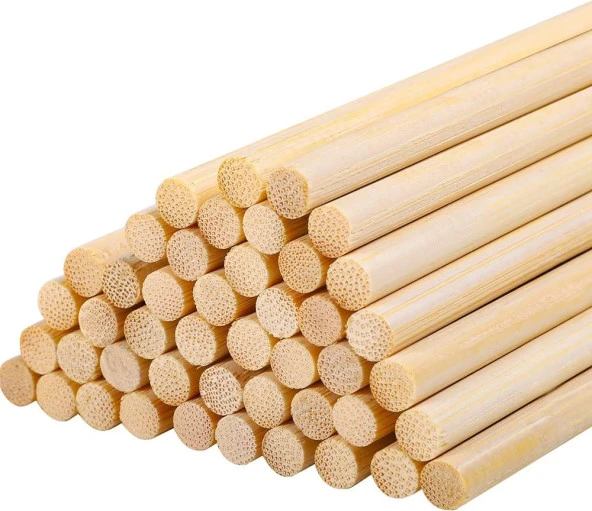 Ahşap Bambu Maket Patates Kızartma Çubuğu Çöp Şiş - Boy : 35 Cm./ En : 5 mm. - 500 Adet ürün görseli 1
