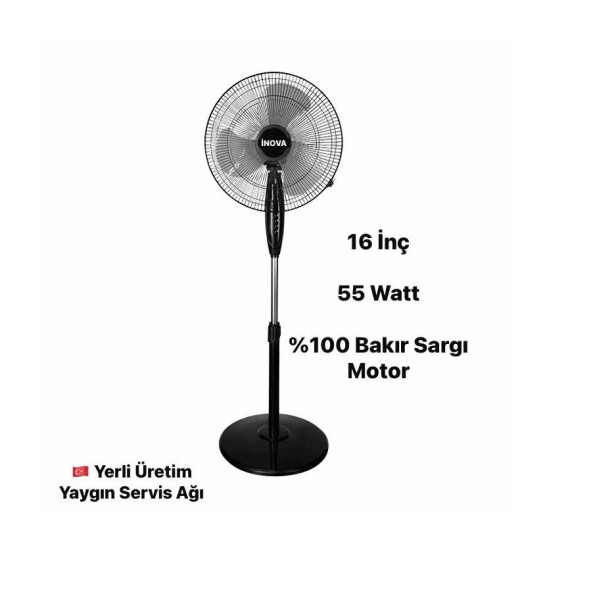 İnova Ayaklı Vantilatör Soğutucu Bora 16 Inch 3 Kanatlı