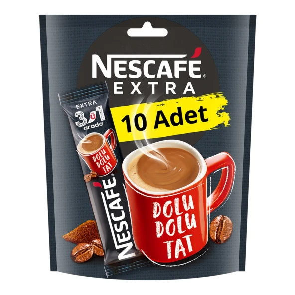 Nescafe 3'ü 1 Arada Extra Kahve 16,5 gr 10 Adet