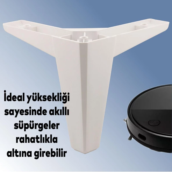 20'li Set Sedir Lüks Mobilya Kanepe Koltuk TV Ünitesi Yükseltici Destek Ayağı Ayakları 14 cm Beyaz - 7