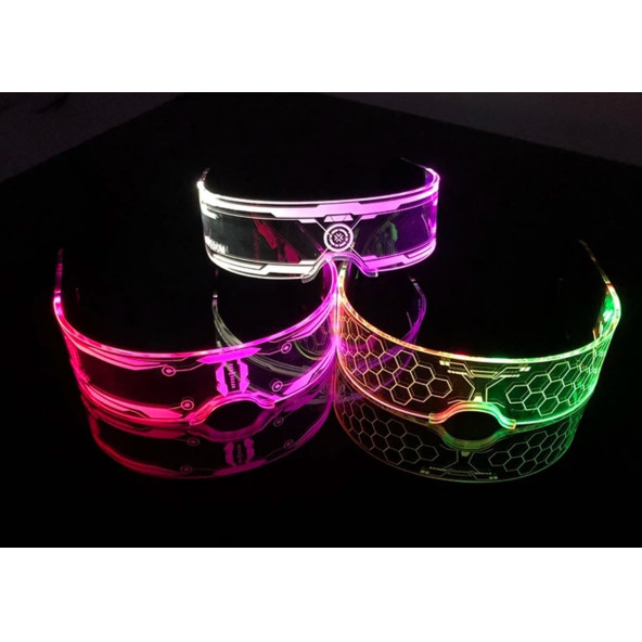 Led ışıklı gözlük neon aydınlatma Light Up gözlük Parti Kostüm DJ dekor sahne eğlence - 2