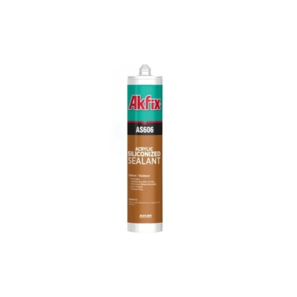 Akfix AS606 Silikonize Mastik Altın Meşe 500 GR