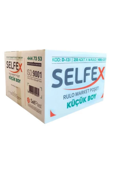 Selfex Rulo Market Poşeti Torbası - Atlet Poşet - Şeffaf - Orta Boy - 20x200 Adet - Koli - Resim 7