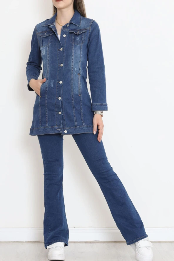 Uzun Kot Ceket Mavi - 18538.1836. - 3