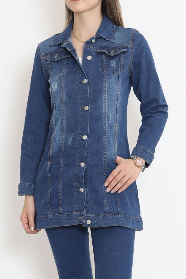 Uzun Kot Ceket Mavi - 18538.1836. - 4