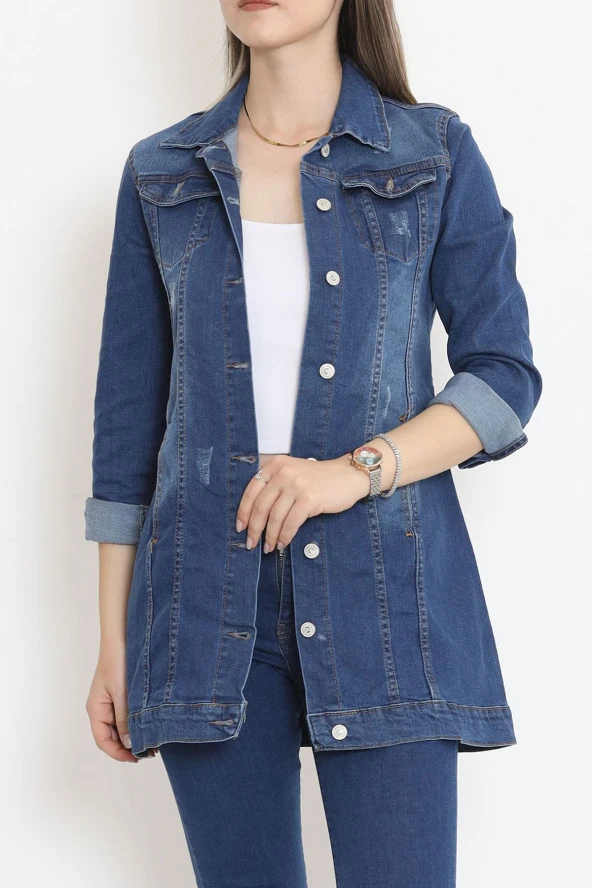 Uzun Kot Ceket Mavi - 18538.1836. - 6