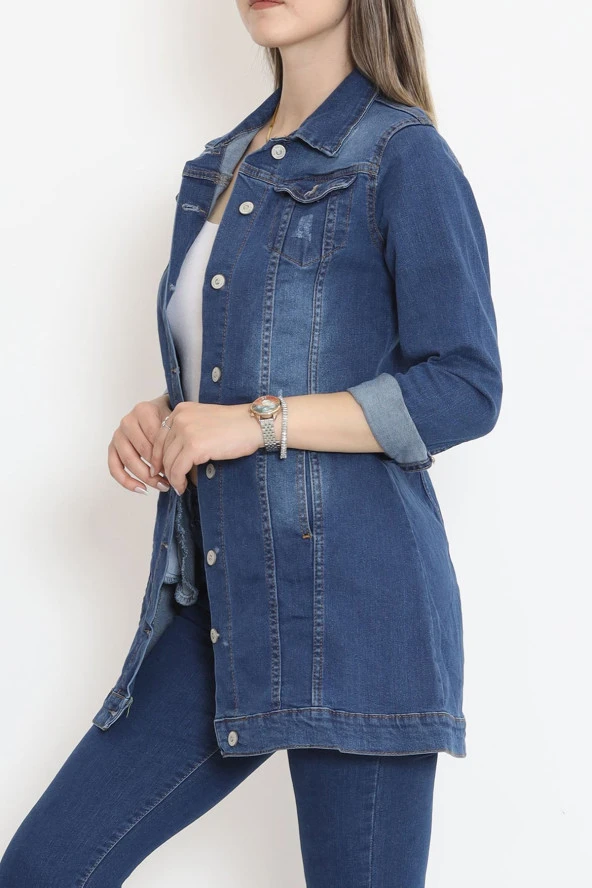 Uzun Kot Ceket Mavi - 18538.1836. - 7