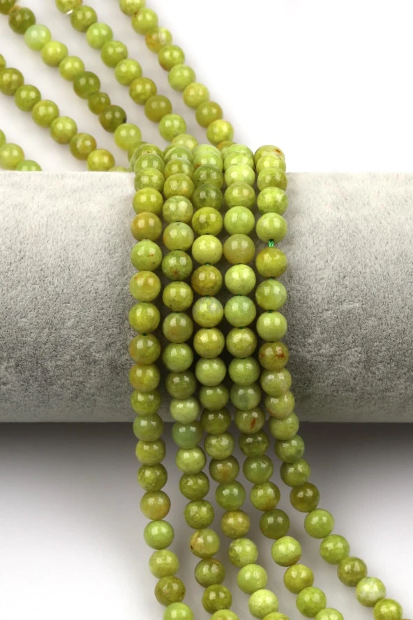 Yeşil Opal Doğal Taş Dizi 6 mm Küre Kesim ürün görseli