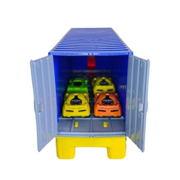 Oyuncak Sürtmeli Arabalı Konteynır Tır - 4