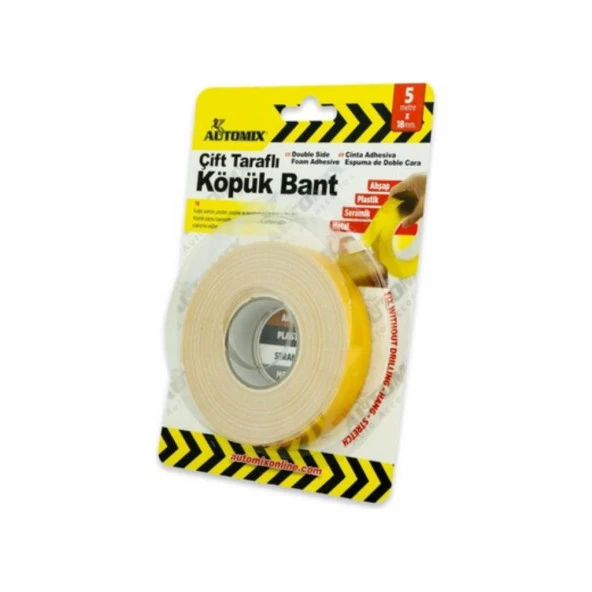 Automix Çift Taraflı Köpük Bant 18mm X 5 M