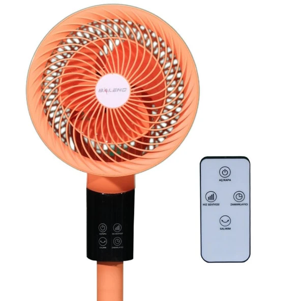 Baleno SF 8 BAAC 3D Salınım 20 Cm. Uzaktan Kumandalı Vantilatör - Apricot Crush - 5