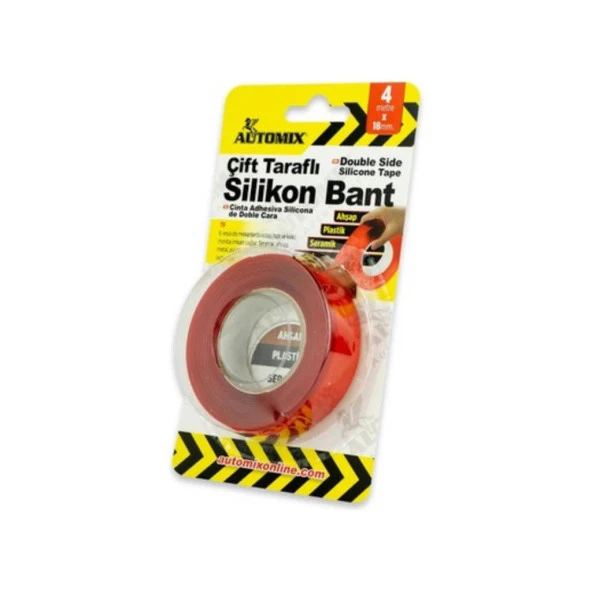 Automix Çift Taraflı Silikon Bant 18mm X 4 Mt