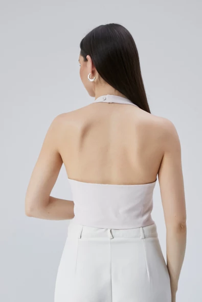 Kadın Astarlı Gül Detaylı Yelek - Resim 7