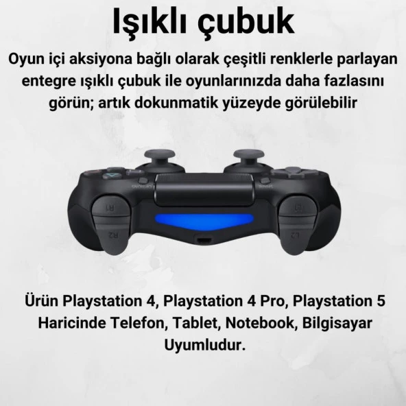 Coofbe Titreşimli Kablosuz Wireless Ps4 Ps4 Pro Oyun Kolu Ps4 Joystick Tablet Telefon Pc Oyun Kolu - 5