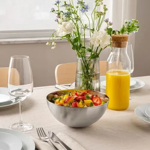 IKEA Blanda Blank Servis Salata Kasesi Paslanmaz Çelik 20 Cm Kase - 3