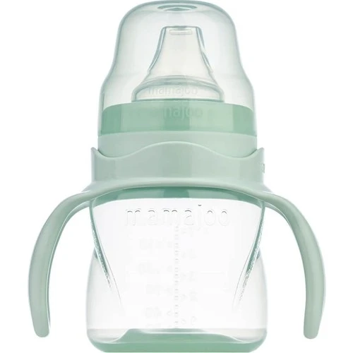 Mamajoo Kulplu Akıtmaz Eğitici Bardak Powder Green & Anti-Kolik Bardak Ucu 160ML - 2