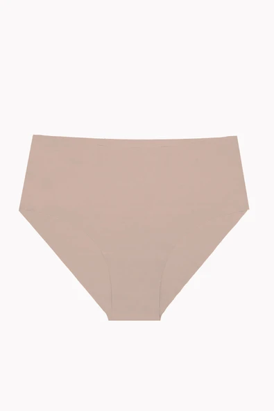 Açık Pembe Gül Kurusu Açık Kahve 3lü Lazer İz Yapmaz Yüksek Bel Külot - Resim 8